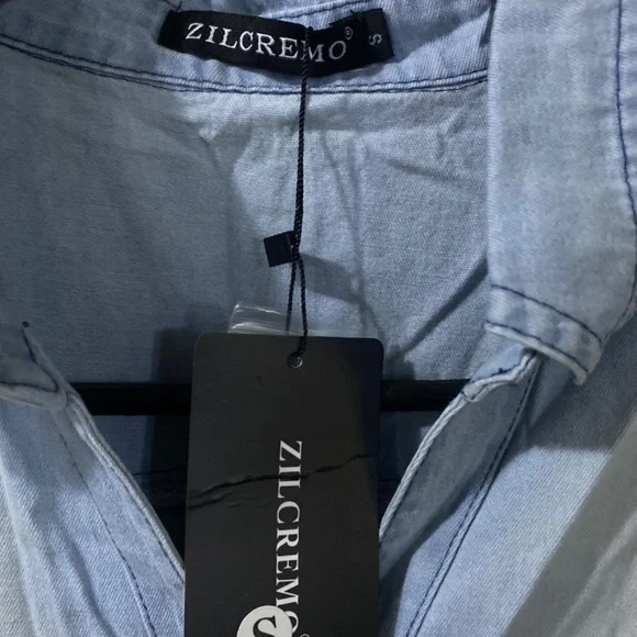 Jean/Denim Shirt Dress - Picture 4 of 5